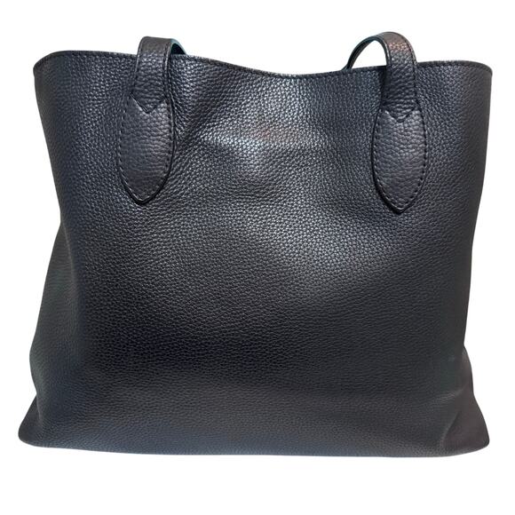 Auth. Burberry Remington Black Grainy Calfskin Leather Tote Bag Large - Picture 4 of 16